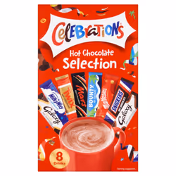Hot Chocolate Sachets 25g x 8 | Hot Chocolate Gift Set Featuring Galaxy, MilkyWay, Twix, Mars, Bounty, Maltesers, Snickers an ...