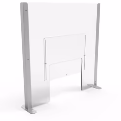 Pro Sneeze Guard with Acrylic Screen & Stainless Steel Legs - W 750mm x H 750mm