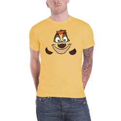 Lion King T Shirt Timon Face new Official Disney Mens Yellow - XL, Yellow