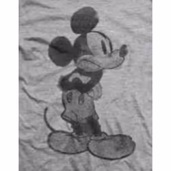 Mickey Mouse T Shirt Vintage Sketch Logo new Official Disney Mens Grey - L, Grey