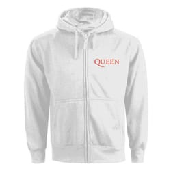Queen Classic Crest Womens Hoodie - S, White