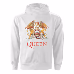 Queen Classic Crest Womens Hoodie - S, White