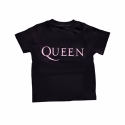 Queen Toddler Pink Band Logo T Shirt - 18 Months, Black