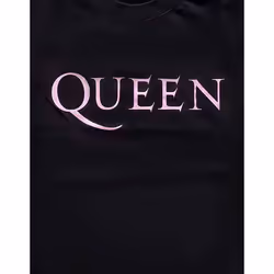 Queen Toddler Pink Band Logo T Shirt - 18 Months, Black