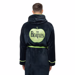 The Beatles Bathrobe Apple Logo - S, Black
