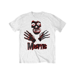 ) Misfits Kids T Shirt Hands Band Logo new Official White (Ages 7-14 yrs) - Large (9/10 Yrs