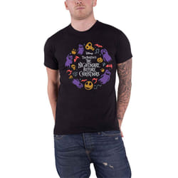 Disney T Shirt The Nightmare Before Christmas Character Flight new Official Mens - M, Black