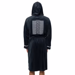 Joy Division Bathrobe Unknown Pleasures - M, Black
