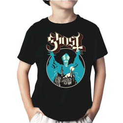 ) Ghost Kids T Shirt Opus Eponymous Band Logo new Official Black Ages 5-14 yrs - XX-Large (13/14 Yrs