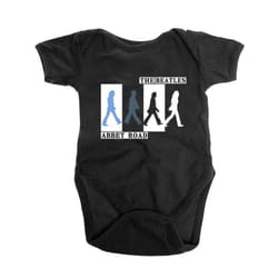 , Black) The Beatles Abbey Road Crossing Colours Baby Grow - X-Small (0 - 3 months