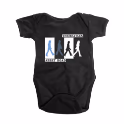 , Black) The Beatles Abbey Road Crossing Colours Baby Grow - X Large (12 -18 months