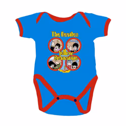 , Light Blue) The Beatles Yellow Submarine Portholes Baby Grow - X Large (12 -18 months