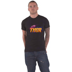 What If T Shirt Thor Party Logo new Official Marvel Comics Mens Black - S, Black