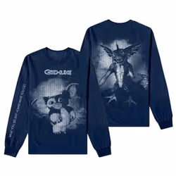 Gremlins Graphic Long Sleeve T Shirt - M, Navy