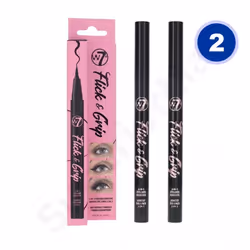 2X W7 Flick & Grip Adhesive Eyeliner Waterproof Eyelash Glue Black