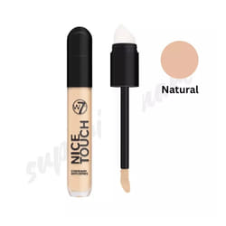 W7 Nice Touch Concealer Medium Coverage With 2 in 1 Applicator Natural