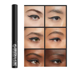 W7 Liquid Eye Liner Black Brush The Line Matte