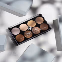 Shape & Glow Highlight & Contour Powder Palette - Professional 8 Shade Face Makeup Palette
