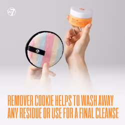 W7 Peachy Clean Makeup Cleansing Balm & Makeup Remover Cookie Disc Duo - Gently Removes Makeup