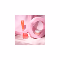 Sweet Dreams Lip Care Trio - 3 Piece Set - Overnight Lip Mask, Lip Balm & Lip Scrub - Strawberry