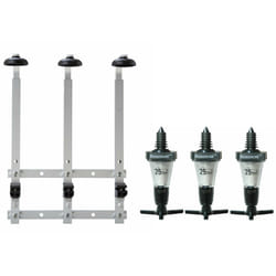 3 x 25ml Solo Bar Optic Spirit Measure & 3 Bottles 70cl/1L Wall Mounted Bracket