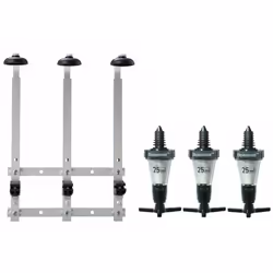 3 x 25ml Solo Bar Optic Spirit Measure & 3 Bottles 70cl/1L Wall Mounted Bracket