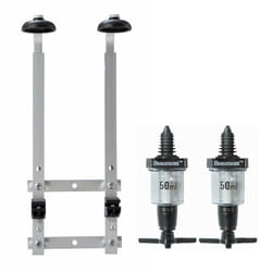 2 x 50ml Solo Bar Optic Spirit Measure & 2 Bottles 70cl/1L Wall Mounted Bracket