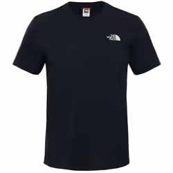 The North Face Mens TNF Short Sleeve Tee Cotton T Shirt Crew Neck Top - Black, L