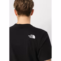 The North Face Mens TNF Short Sleeve Tee Cotton T Shirt Crew Neck Top - Black, L