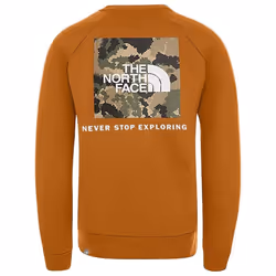 The North Face Mens Crewneck Sweatshirt Winter Jumper - Brown, XS