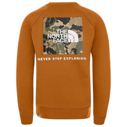 The North Face Mens Crewneck Sweatshirt Winter Jumper - Brown, XS