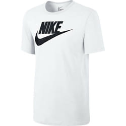 Nike Mens T Shirt Futura Icon Cotton Sports Tee - White/Black, L