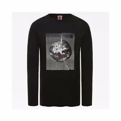 The North Face Mens Long Sleeve Cotton T Shirt - Black, M