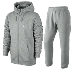 Nike Mens Club Fleece Tracksuit Set - Grey, L