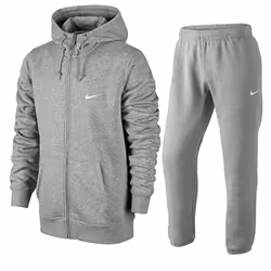 Nike Mens Club Fleece Tracksuit Set - Grey, XL