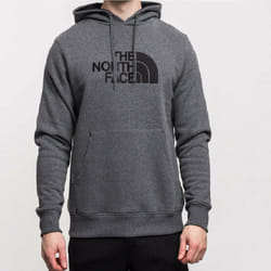The North Face Mens Hoodie - TNF Drew Peak Embroidery Overhead Hoodie [Grey,S]