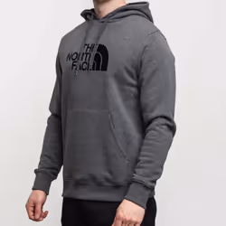 The North Face Mens Hoodie - TNF Drew Peak Embroidery Overhead Hoodie [Grey,XL]