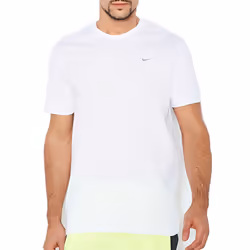 Nike Mens T Shirt Cotton Sports Gym Crew Neck Tee - White, L
