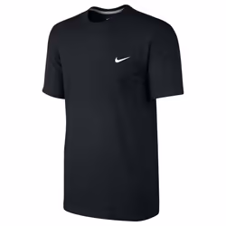 Nike Mens T Shirt Cotton Sports Gym Crew Neck Tee - Black, XL