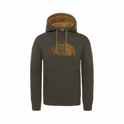 The North Face Mens Hoodie - TNF Drew Peak Embroidery Overhead Hoodie [Green,S]