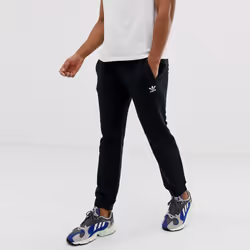 Adidas Mens Joggers Zip Pockets Trefoil Track Pants - S