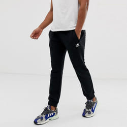 Adidas Mens Joggers Zip Pockets Trefoil Track Pants - L
