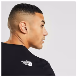 The North Face Mens T Shirt Woven Colour Block TNF Crew Neck Tee - Black, XL