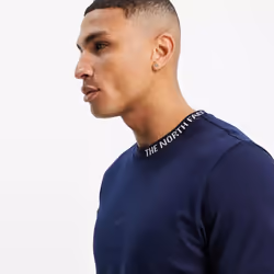 The North Face Mens Zumu T Shirt Crew Neck Tee - Navy, S