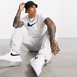 Nike Mens T Shirt Cotton Sports Crew Tee DC5094 - White, L