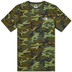 The North Face Mens TNF Short Sleeve Tee Cotton T Shirt Crew Neck Top - Camouflage, L