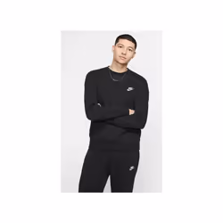 Nike Mens Sportswear Crewneck Tracksuit Set Clubfleece - Black, S