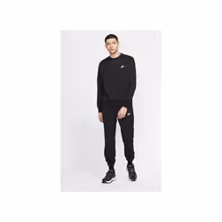 Nike Mens Sportswear Crewneck Tracksuit Set Clubfleece - Black, XL