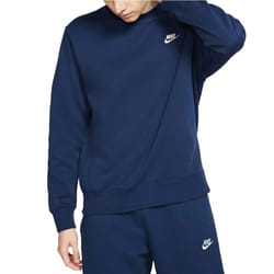 Nike Mens Sportswear Crewneck Tracksuit Set Clubfleece - Navy, S