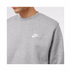Nike Mens Sportswear Crewneck Tracksuit Set Clubfleece - Grey, M